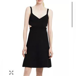 NWOT THEORY cutout flare dress black small